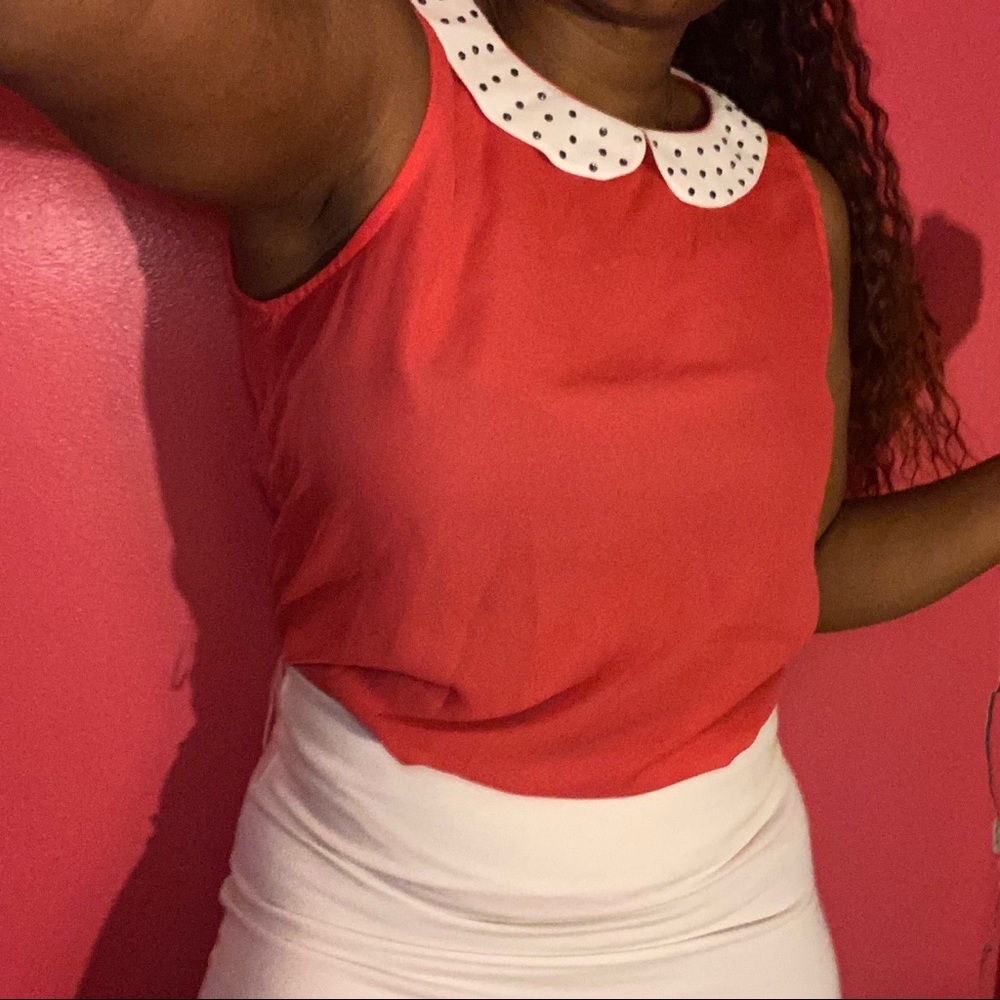 Pink Blouse with Sparkly Collar 💖